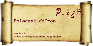 Polacsek Áron névjegykártya